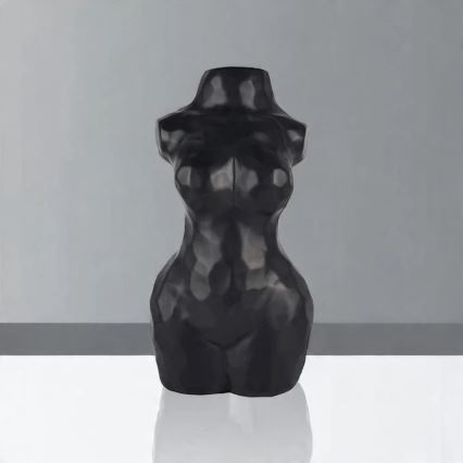Keramische vaas 30 cm, zwart