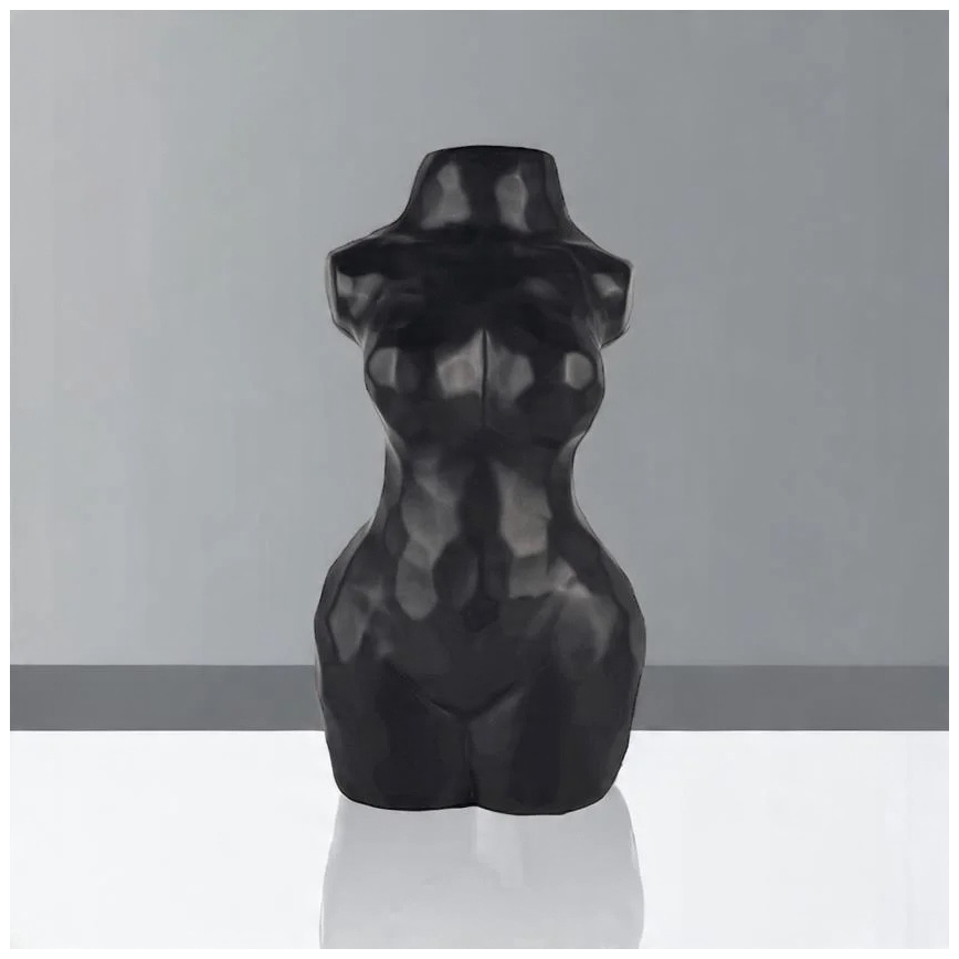 Keramische vaas 30 cm, zwart
