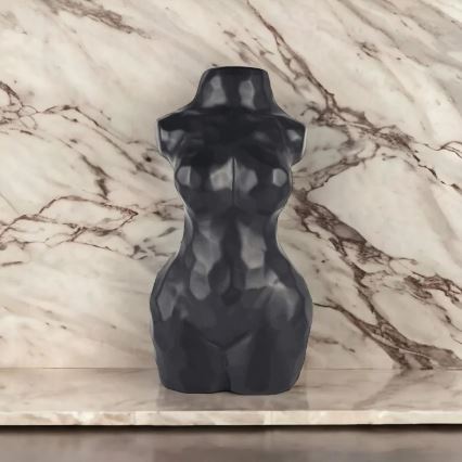 Keramische vaas 30 cm, zwart