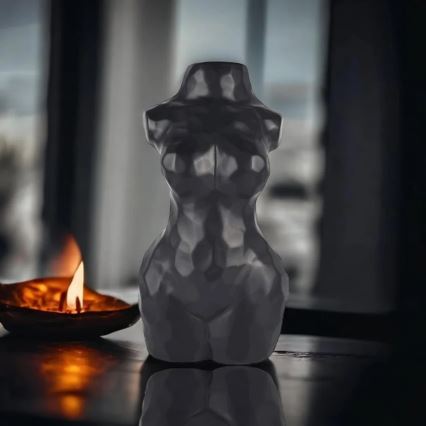 Keramische vaas 30 cm, zwart