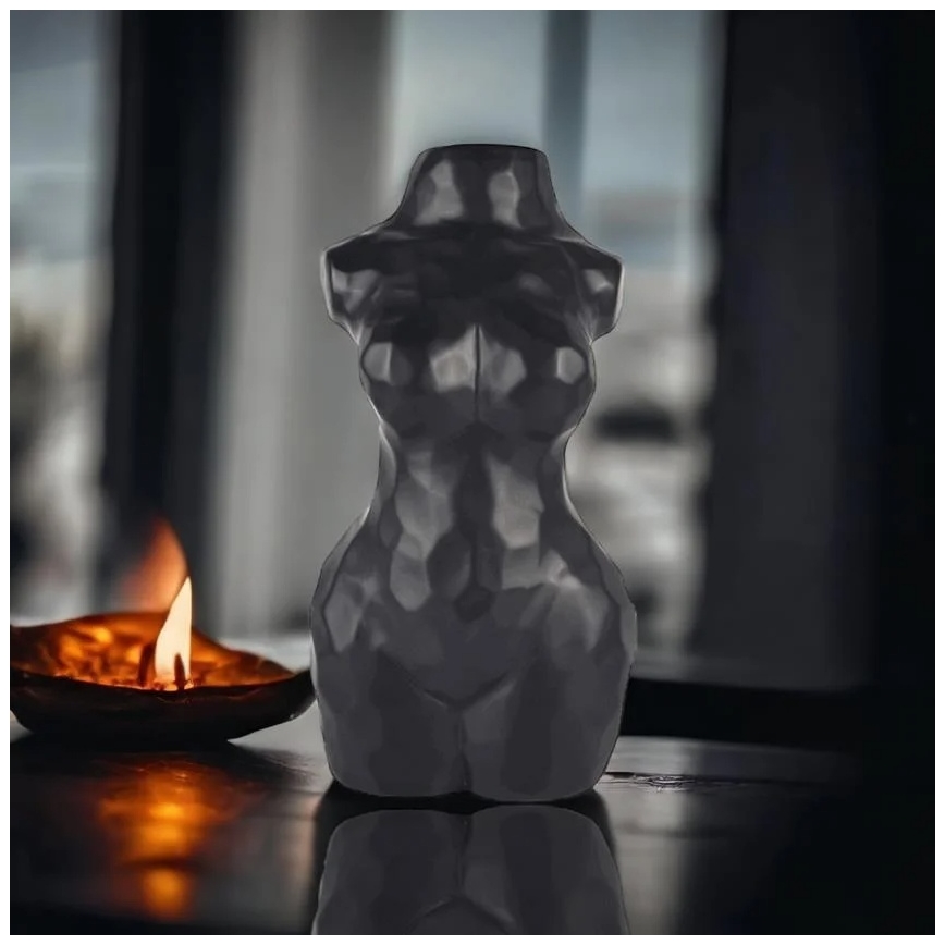 Keramische vaas 30 cm, zwart