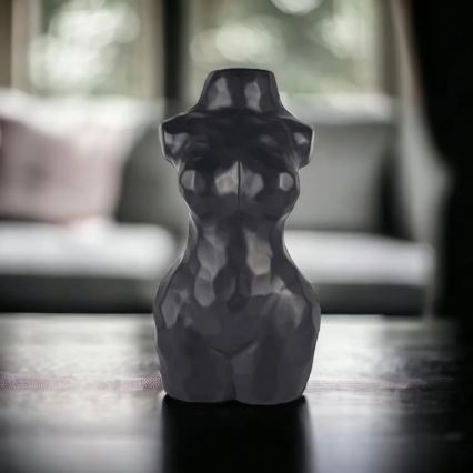 Keramische vaas 30 cm, zwart