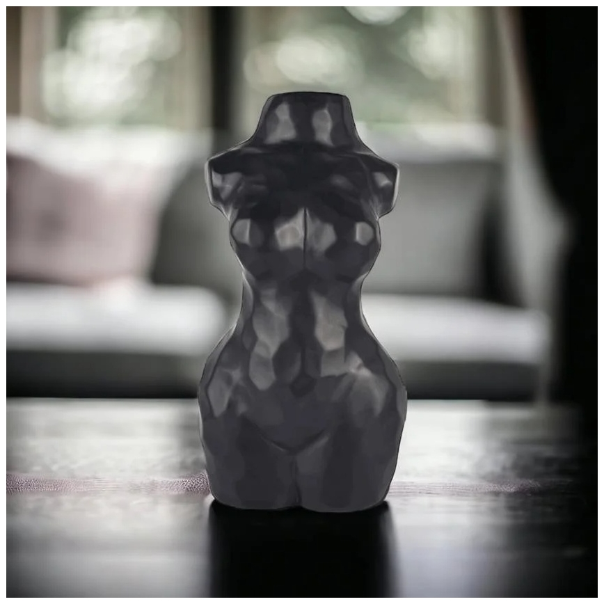 Keramische vaas 30 cm, zwart