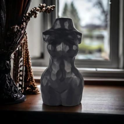 Keramische vaas 30 cm, zwart