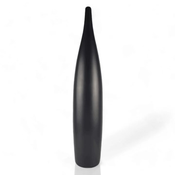 Keramische vaas 70 cm mat zwart