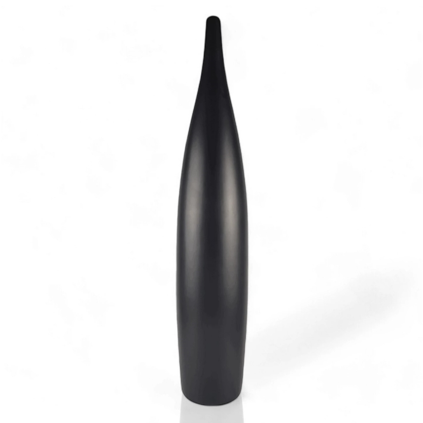 Keramische vaas 70 cm mat zwart
