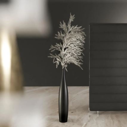 Keramische vaas 70 cm mat zwart