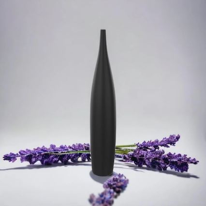 Keramische vaas 70 cm mat zwart