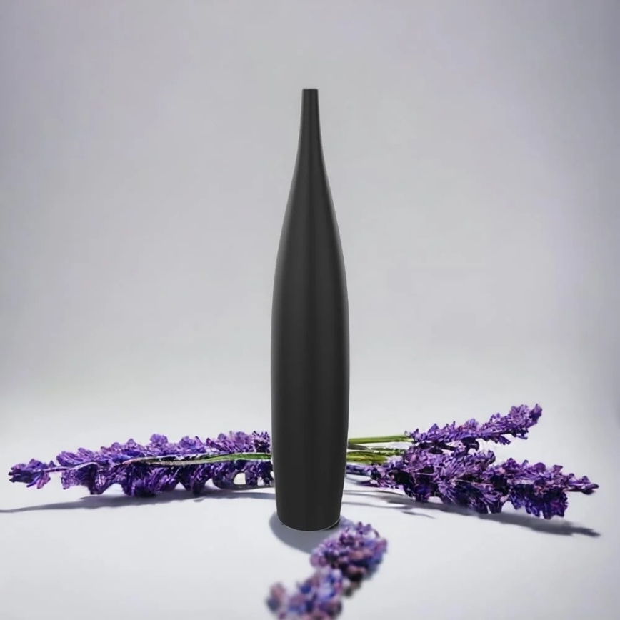 Keramische vaas 70 cm mat zwart