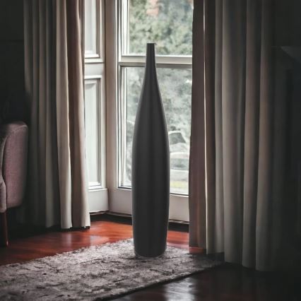 Keramische vaas 70 cm mat zwart