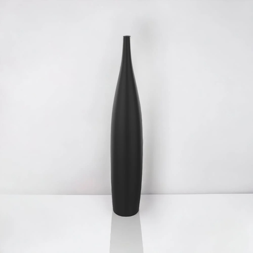 Keramische vaas 70 cm mat zwart