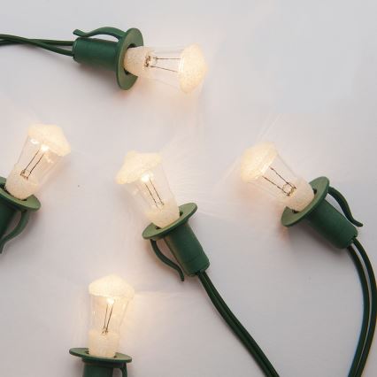 Kerst Lichtketting LANTERN 12xE10/10,7m warm wit gemaakt in Europa