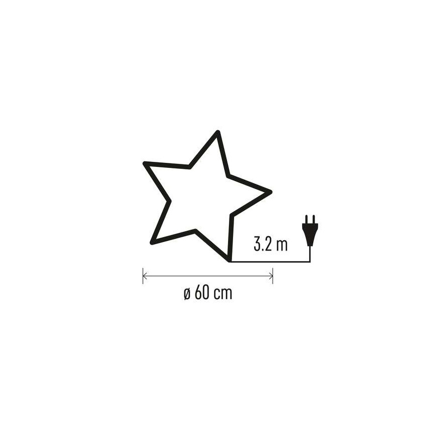Kerstdecoratie 1xE14/25W/230V d. 60 cm goudkleurig