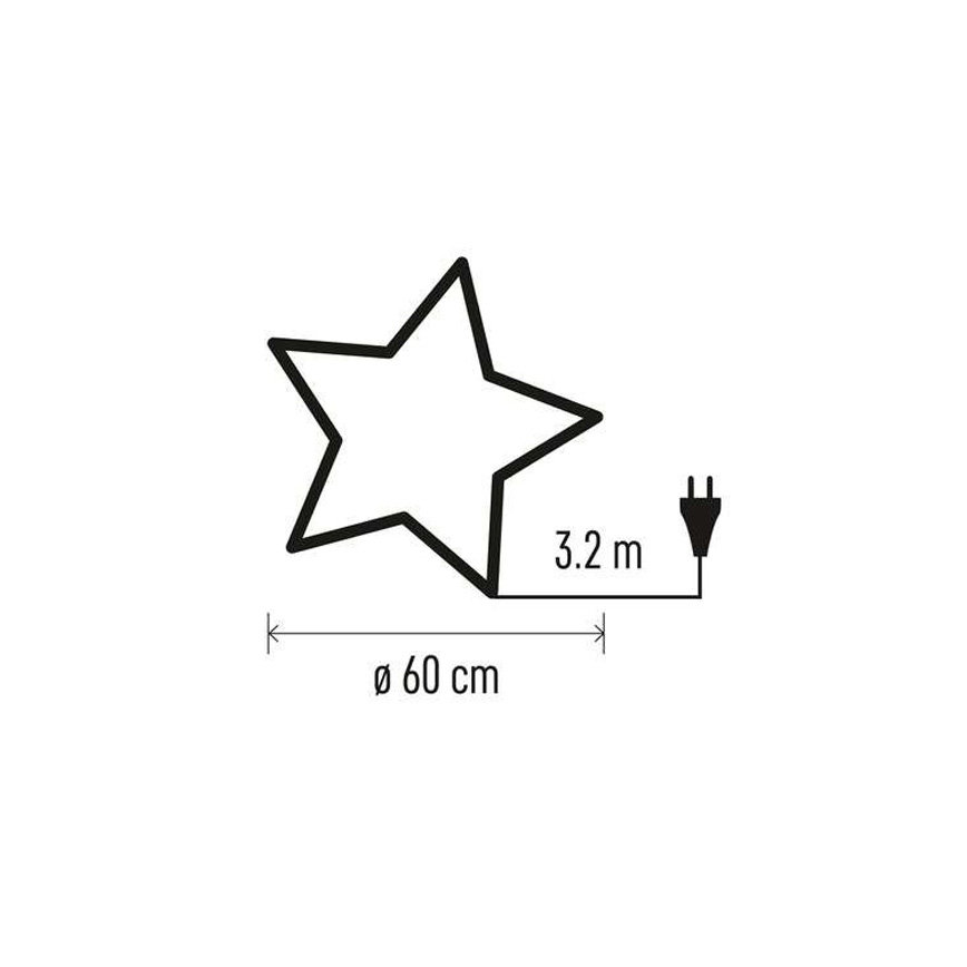 Kerstdecoratie 1xE14/25W/230V d. 60 cm zilver