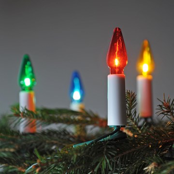 Kerstsnoer FELICIA 16xE10 13,5m meerkleurig, Gemaakt in Tsjechië