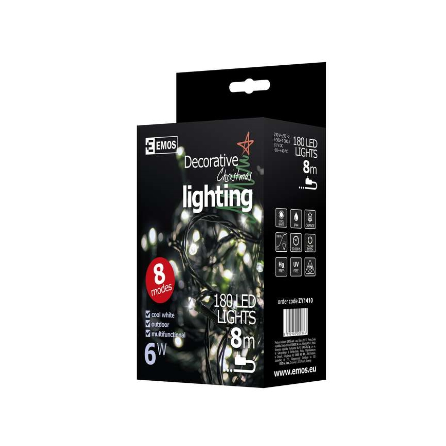 Kerstverlichting buiten CHAIN 3m 180xLED IP44