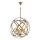 Kettinglamp IRONBALL 6xE27/40W/230V goud