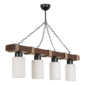 Kettinglamp JASMIN 4xE27/40W/230V bruin/wit