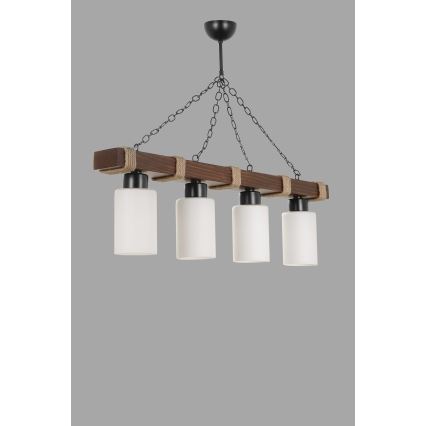 Kettinglamp JASMIN 4xE27/40W/230V bruin/wit