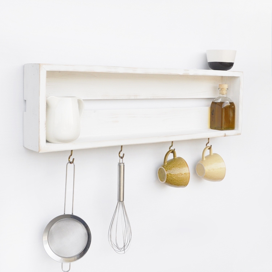 Keuken Wandplank 21x70 cm vuren wit