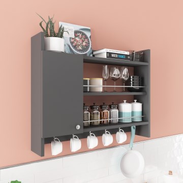 Keuken wandplank KNERR 65x85 cm antraciet