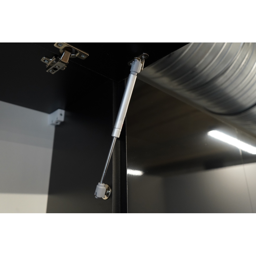 Keukenblok MARINA 240 cm craft eiken/glanzend zwart