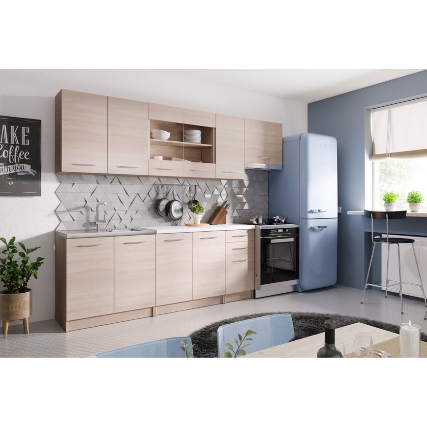 Keukenblok MARISA 260 cm Sonoma eiken