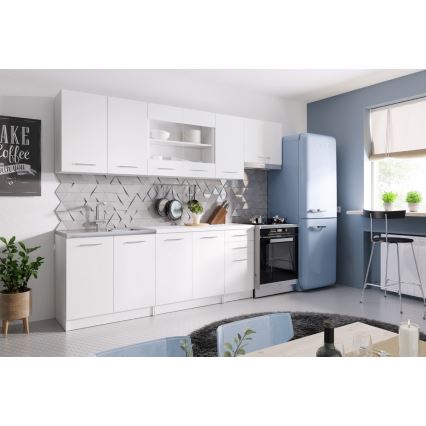 Keukenblok MARISA 260 cm wit