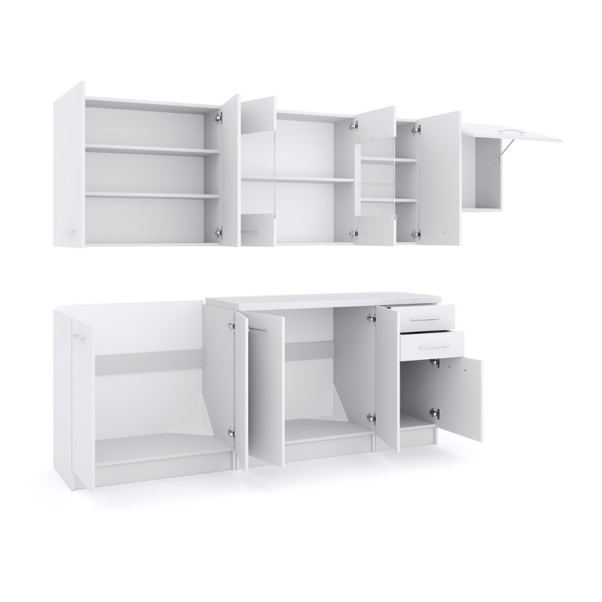 Keukenblok MARISA 260 cm wit