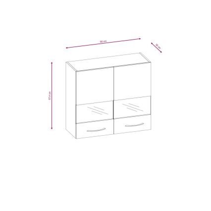 Keukenblok VALERIA 180 cm, Sonoma eik/bruin