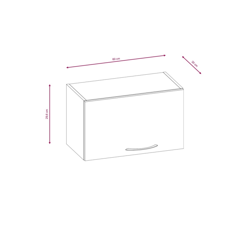 Keukenblok VALERIA 240 cm bruin/sonoma eik