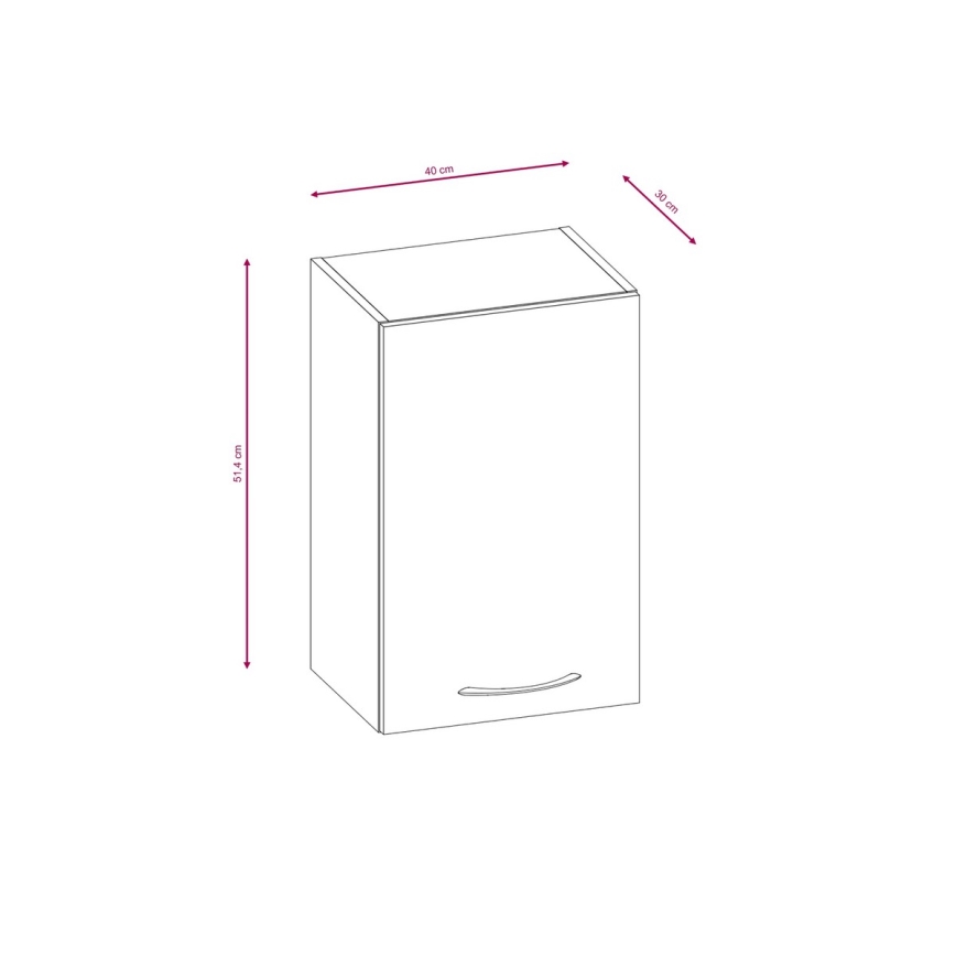 Keukenblok VALERIA 240 cm bruin/sonoma eik