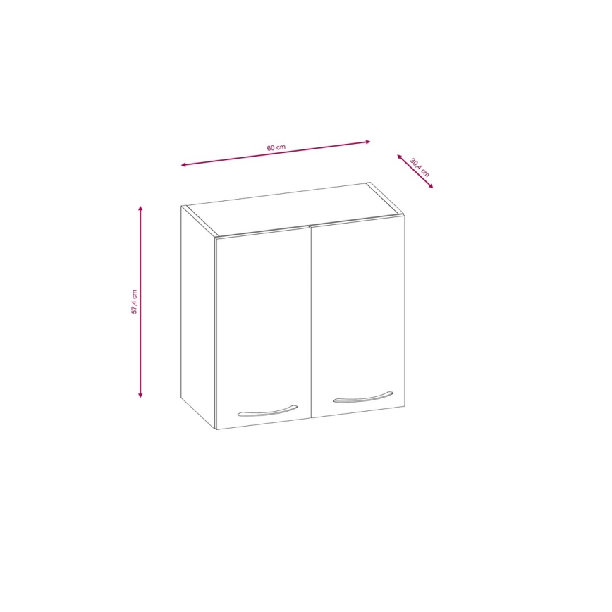 Keukenblok VALERIA 240 cm bruin/sonoma eik