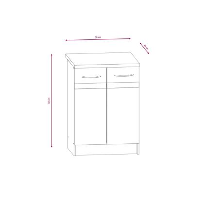 Keukenblok VALERIA 240 cm bruin/sonoma eik