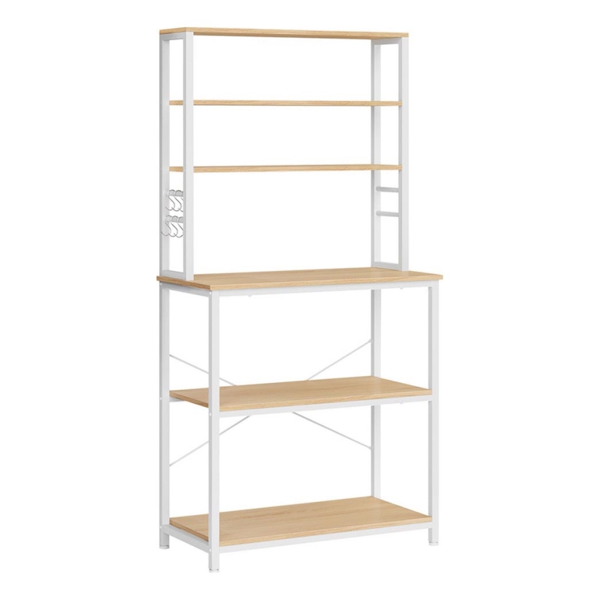 Keukenkast met planken MARGE, bruin/wit