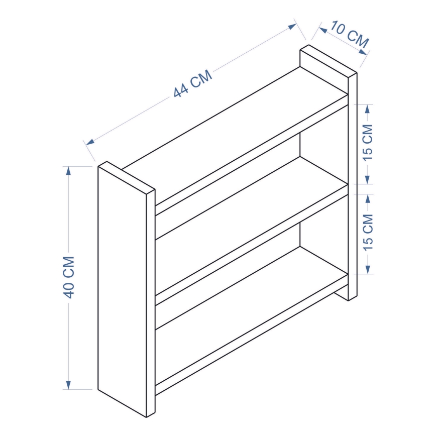 Keukenplank COSMIC 44x10 cm antraciet