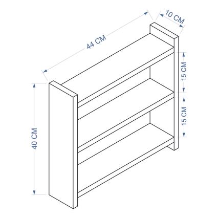Keukenplank COSMIC 44x10 cm wit