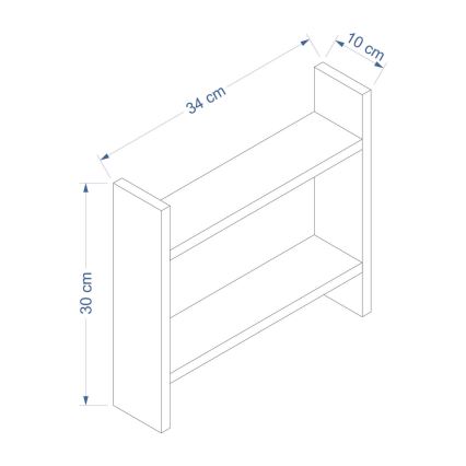 Keukenplank DENVER 30x34 cm wit