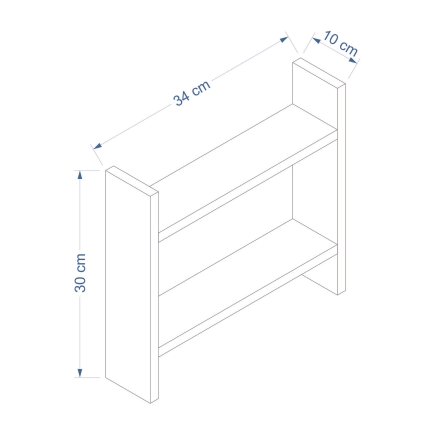 Keukenplank DENVER 30x34 cm wit