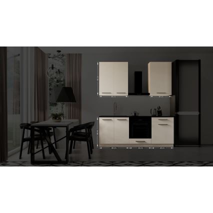 Keukenunit EVE 200 cm taupe