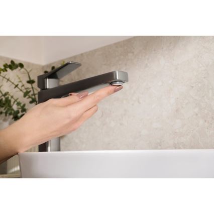 KFA Armatura 4522-712-61 - Wastafelmengkraan + afvoer MALAGA 30,3 cm metallic grijs