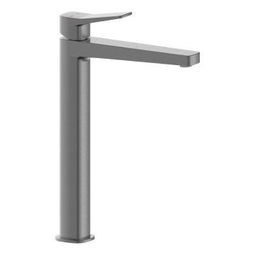 KFA Armatura 4522-712-61 - Wastafelmengkraan + afvoer MALAGA 30,3 cm metallic grijs