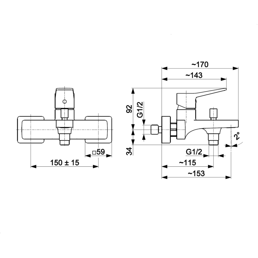 KFA Armatura 4524-010-61 - Badmengkraan MALAGA metallic grijs