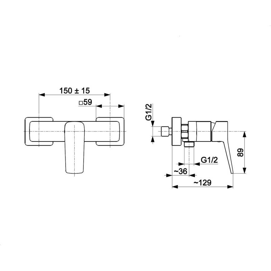 KFA Armatura 4526-010-00 - Douchekraan MALAGA hoogglans chroom
