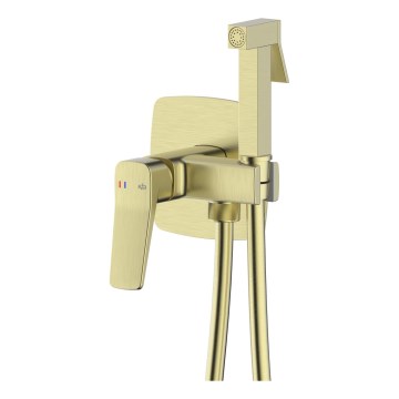 KFA Armatura 4529-512-31 - Bidetmengkraan met handdouche voor inbouwmontage MALAGA, geborsteld goud