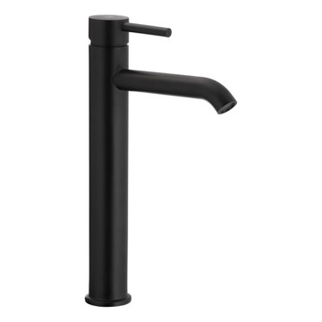 KFA Armatura 5032-612-81 - Kraan voor wastafel + afval met overloop MOZA 33 cm mat zwart