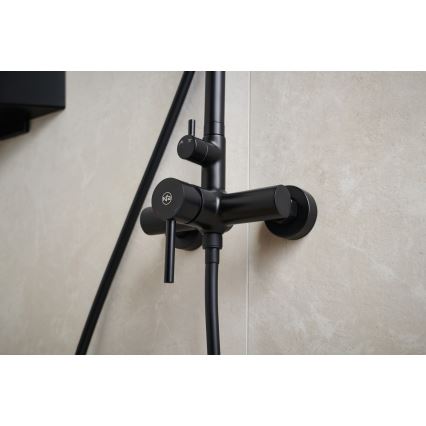 KFA Armatura 5036-910-81 - Doucheset met kraan MOZA messing/mat zwart