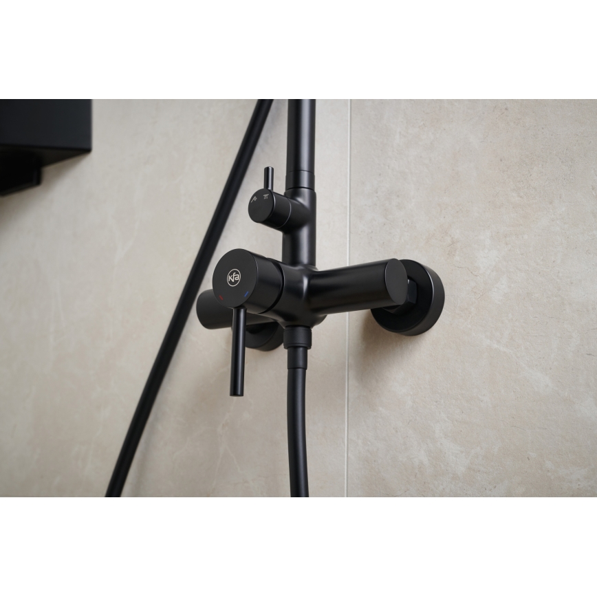 KFA Armatura 5036-910-81 - Doucheset met kraan MOZA messing/mat zwart
