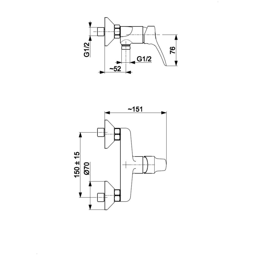 KFA Armatura 5246-010-00 - Douchekraan MORRIS glanzend chroom