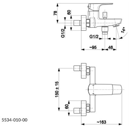 KFA Armatura 5534-010-81 - Badkraan MOKAIT mat zwart